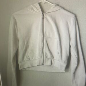 Cream Zip-Up Hoodie